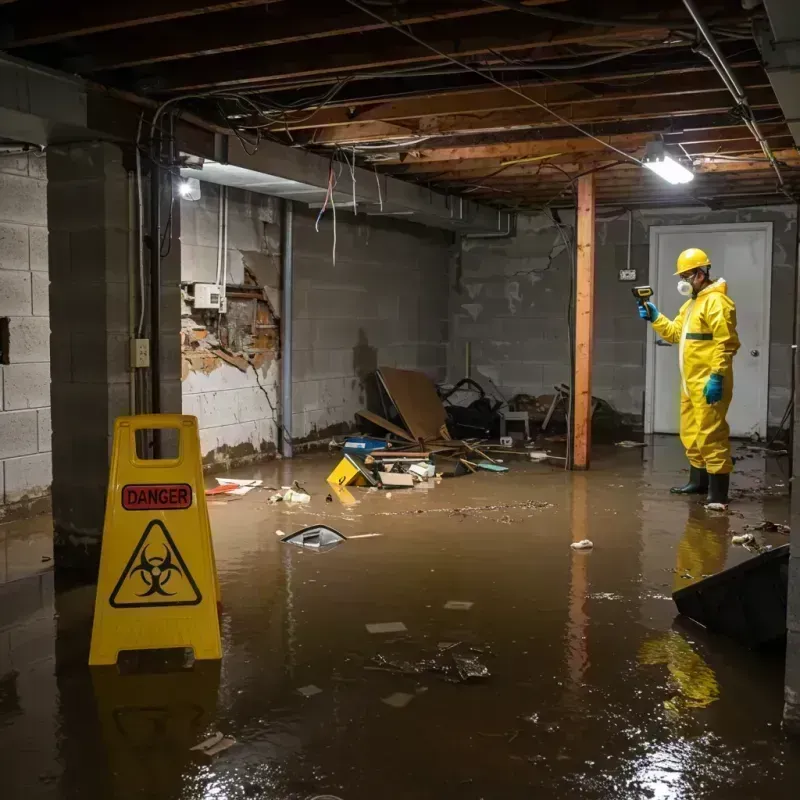 Flooded Basement Electrical Hazard in Bellefontaine Neighbors, MO Property