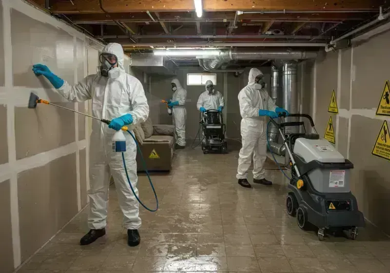 Basement Moisture Removal and Structural Drying process in Bellefontaine Neighbors, MO